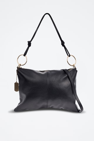 Sac porté épaule en cuir Bellusco - Noir