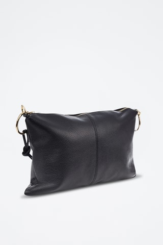 Sac porté épaule en cuir Bellusco - Noir