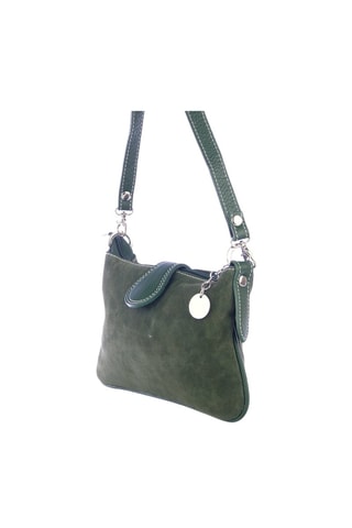 Sac porté épaule en nubuck - Vert