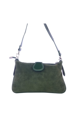 Sac porté épaule en nubuck - Vert
