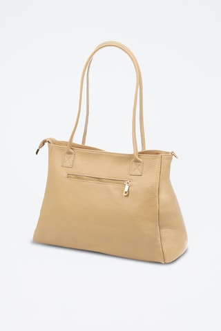Leren Handtas Bellini - Kaki
