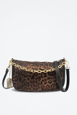Nubuck Handtas - Zwart en goudkleurig