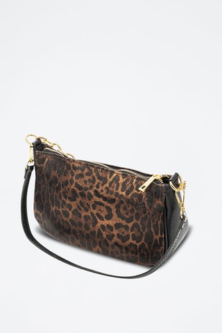 Nubuck Handtas - Zwart en goudkleurig