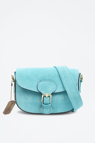 Nubuck Schoudertas Annone - Hemelsblauw