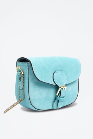 Nubuck Schoudertas Annone - Hemelsblauw