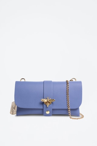 Sac bandoulière en cuir Amaseno - Bleu