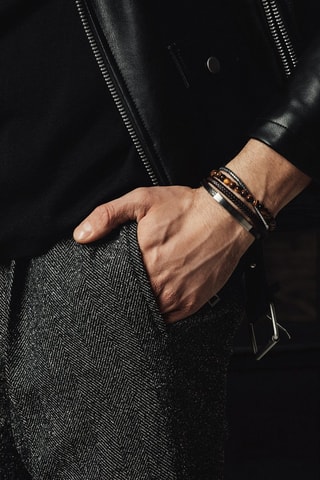 Pulsera - Piel - Marrón