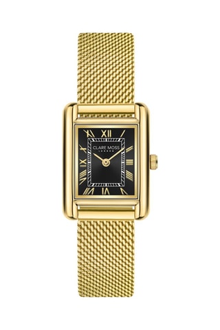 Reloj de cuarzo de acero Clare - Dorado 