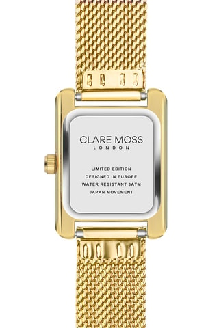 Reloj de cuarzo de acero Clare - Dorado 