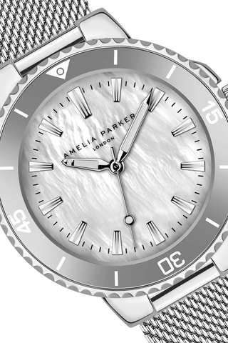 Reloj de cuarzo de acero Clayne - Plateado 