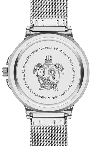 Reloj de cuarzo de acero Aquelle - Nácar