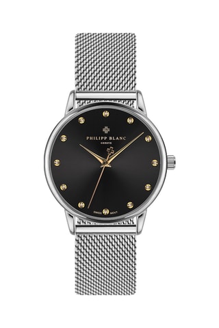 Reloj de cuarzo de acero - Plateado