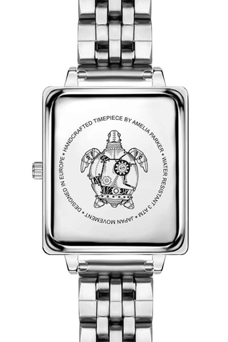 Reloj de cuarzo de acero Desert - Plateado