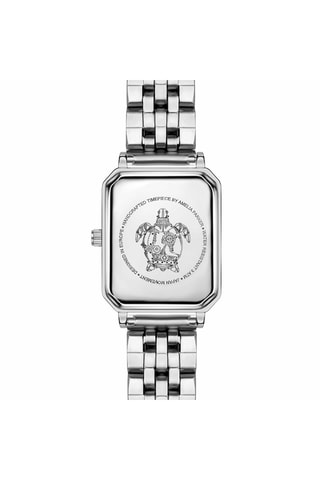 Reloj de cuarzo de acero Serendipity Sea - Plateado