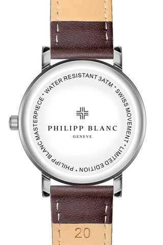 Reloj de cuarzo de piel - Marrón y plateado