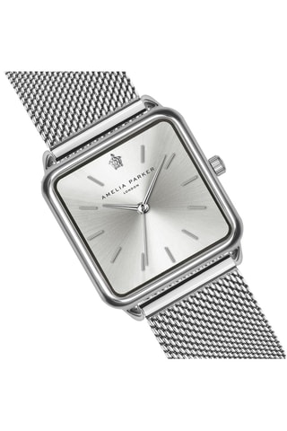 Estuche reloj de cuarzo de acero y pulsera Plaza