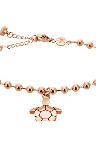 Estuche reloj de cuarzo de acero y pulsera Rose Turtle
