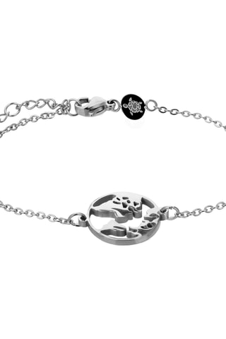 Estuche reloj de cuarzo de acero y pulsera Pure