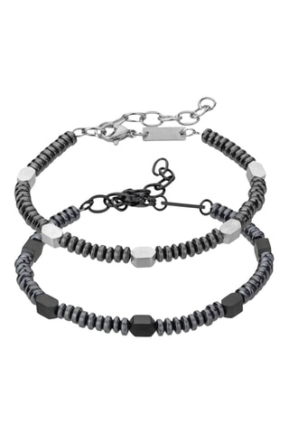 Pulsera David - Negro y plateado