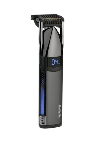 Regolabarba in titanio Stubble Trimmer Super-X Metal Black - 24 lunghezze di taglio - 90 min di autonomia