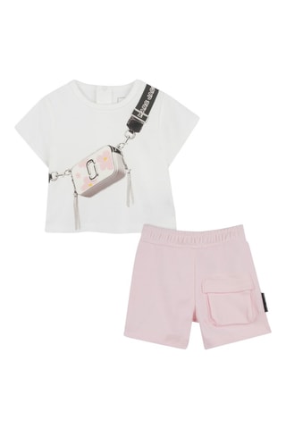 T-shirt en Short - Wit en Zachtroze - Marc Jacobs
