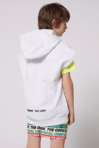 Sweat à capuche sans manches - Gris clair - DKNY