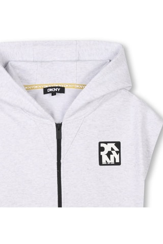 Sweat à capuche sans manches - Gris clair - DKNY