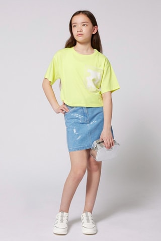 Rechte Minirok - Lichtblauw - DKNY