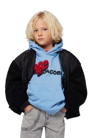 Sweat à capuche en coton biologique - Ciel - Marc Jacobs