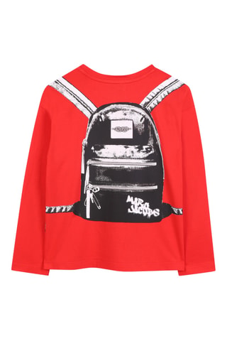 Biologisch Katoenen T-shirt Trompe-l'oeil - Rood - Marc Jacobs