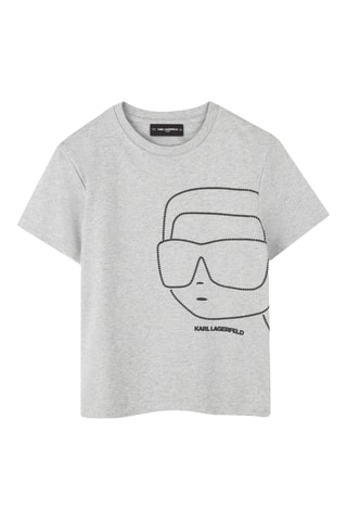 T-shirt en coton biologique - Gris chiné - Karl Largerfeld