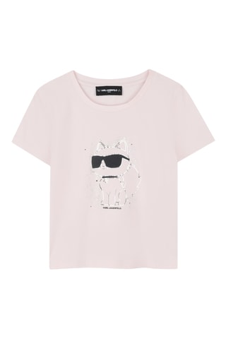 Biologisch Katoenen T-shirt - Roze - Karl Lagerfeld