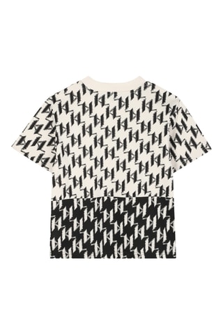 Biologisch Katoenen T-shirt - Zwart en Beige - Karl Lagerfeld
