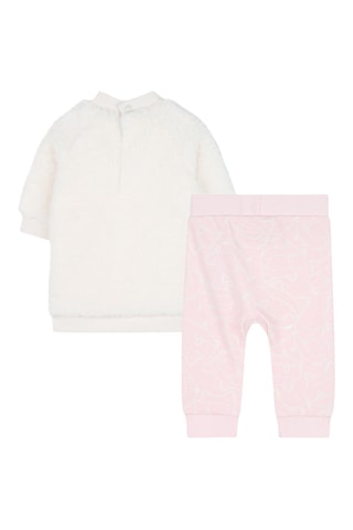 Fleece Sweaterjurk en Joggingbroek - Ecru en Roze - Karl Lagerfeld