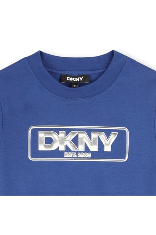 Biologisch Katoenen T-shirt - Koningsblauw - DKNY