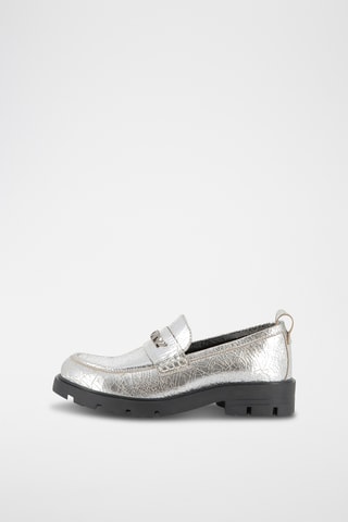 Leren Mocassins - Zilverkleurig - DKNY