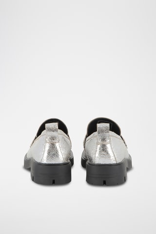 Leren Mocassins - Zilverkleurig - DKNY