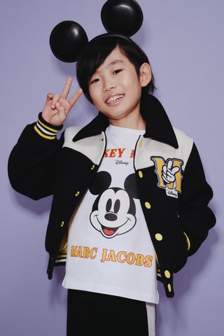 Wollen Baseball Jasje Mickey Disney - Zwart en Beige - Marc Jacobs