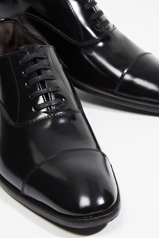 Stringate in pelle - Nero