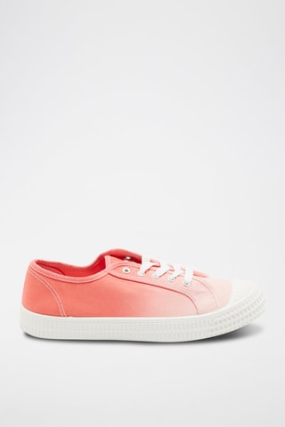 Sneakers dip and dye - Corallo e rosa cipria