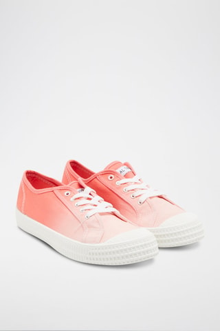 Sneakers dip and dye - Corallo e rosa cipria