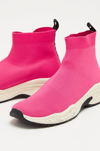 Sneakers a calza - Fucsia
