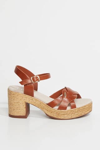Sandali con tacco Louanne - Cammello