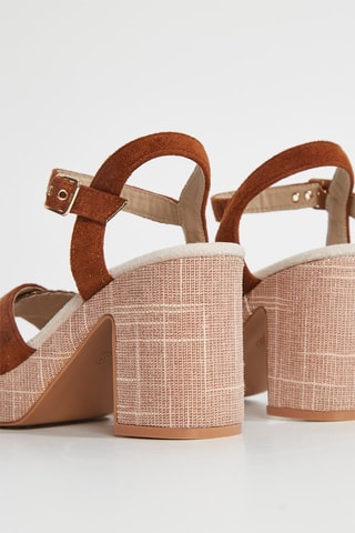 Sandali con tacco Lisabete - Cammello
