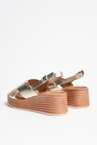 Sandali con zeppa - Dorato