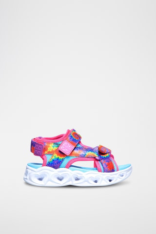 Sandalias tie-dye Heart Lights - Celeste - Skechers