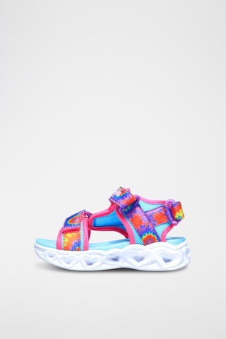 Sandalias tie-dye Heart Lights - Celeste - Skechers