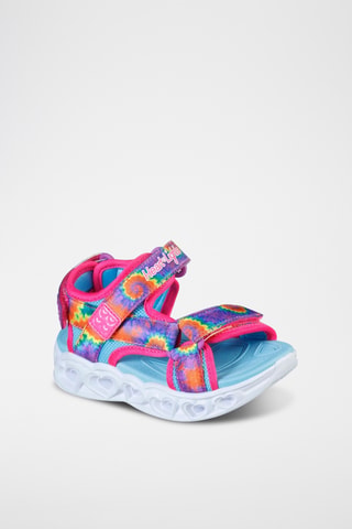 Sandalias tie-dye Heart Lights - Celeste - Skechers