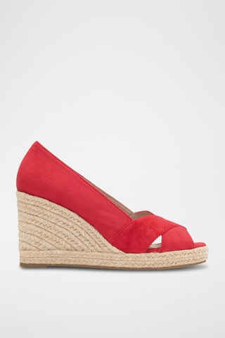 Sandali con zeppa Leonie - Rosso