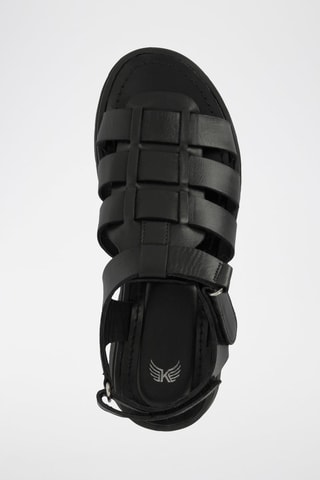 Sandali alla schiava platform in pelle Jicky - Nero